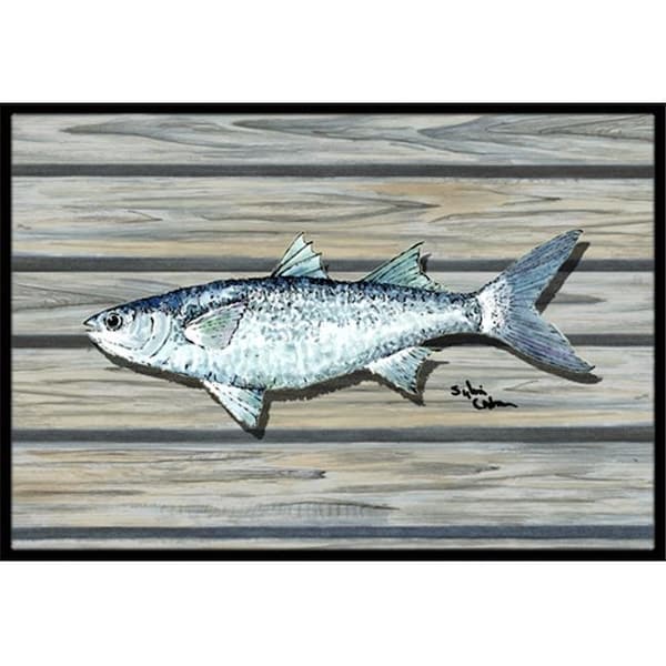 Carolines Treasures Carolines Treasures 8490-JMAT 36 x 24 in. Fish Mullet Indoor Or Outdoor Doormat 8490-JMAT - main